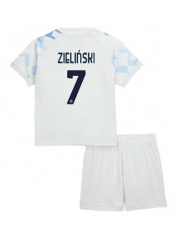 Detské Futbalové oblečenie Inter Milan Piotr Zielinski #7 2025-26 Krátky Rukáv - Preč (+ trenírky)